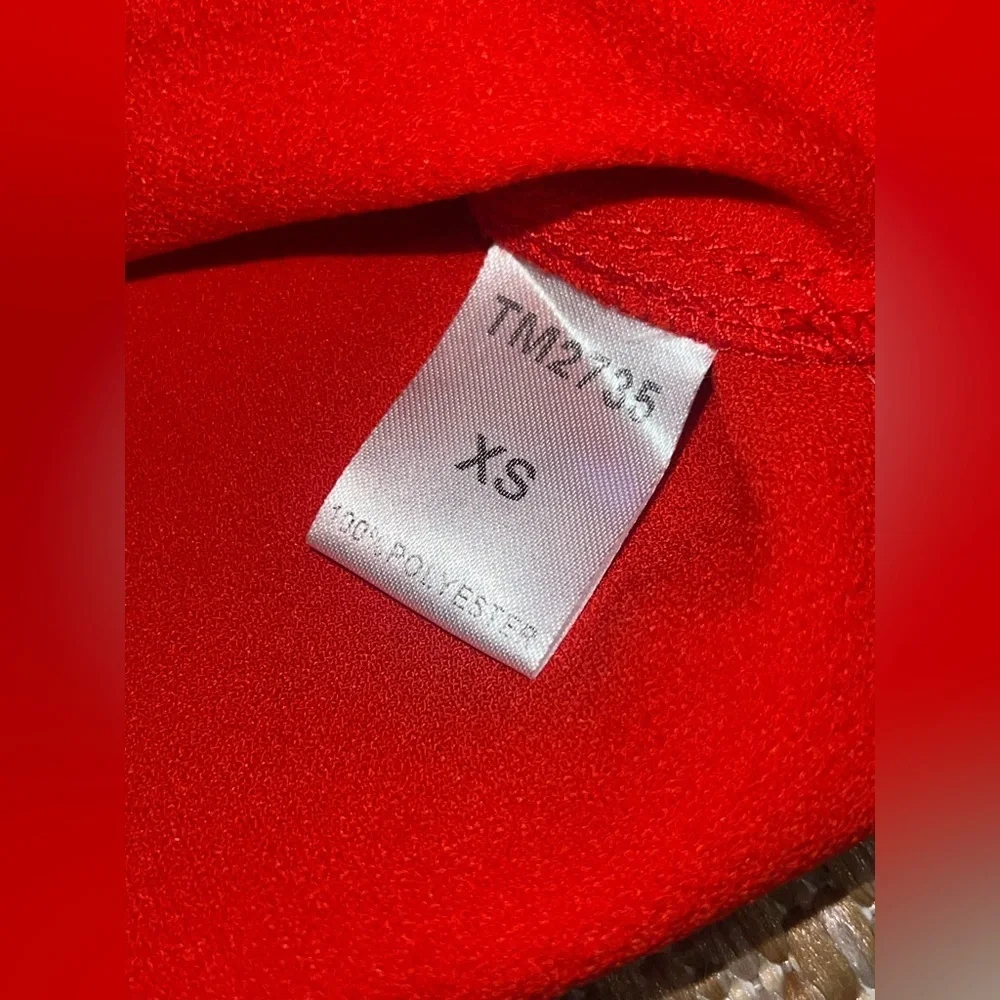 THML Women's Sleeveless Patterned Shift Dress,Red,Size XS,Great Condition - Picture 9 of 10